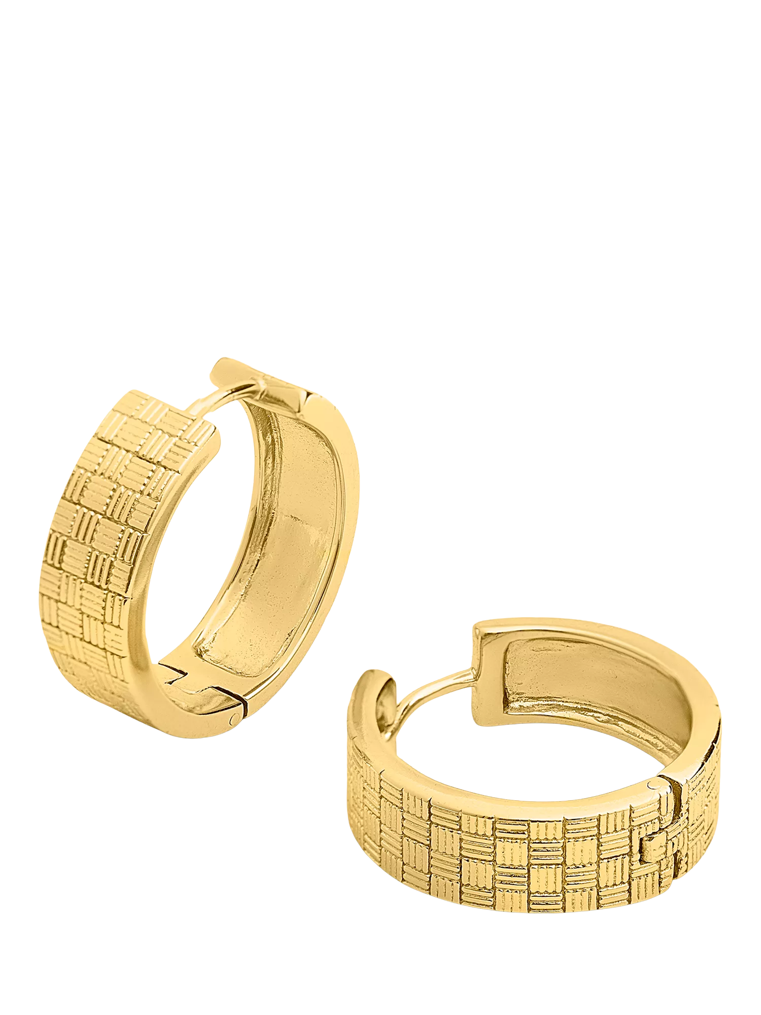 LARNAUTI gold textured hoop earrings - British product