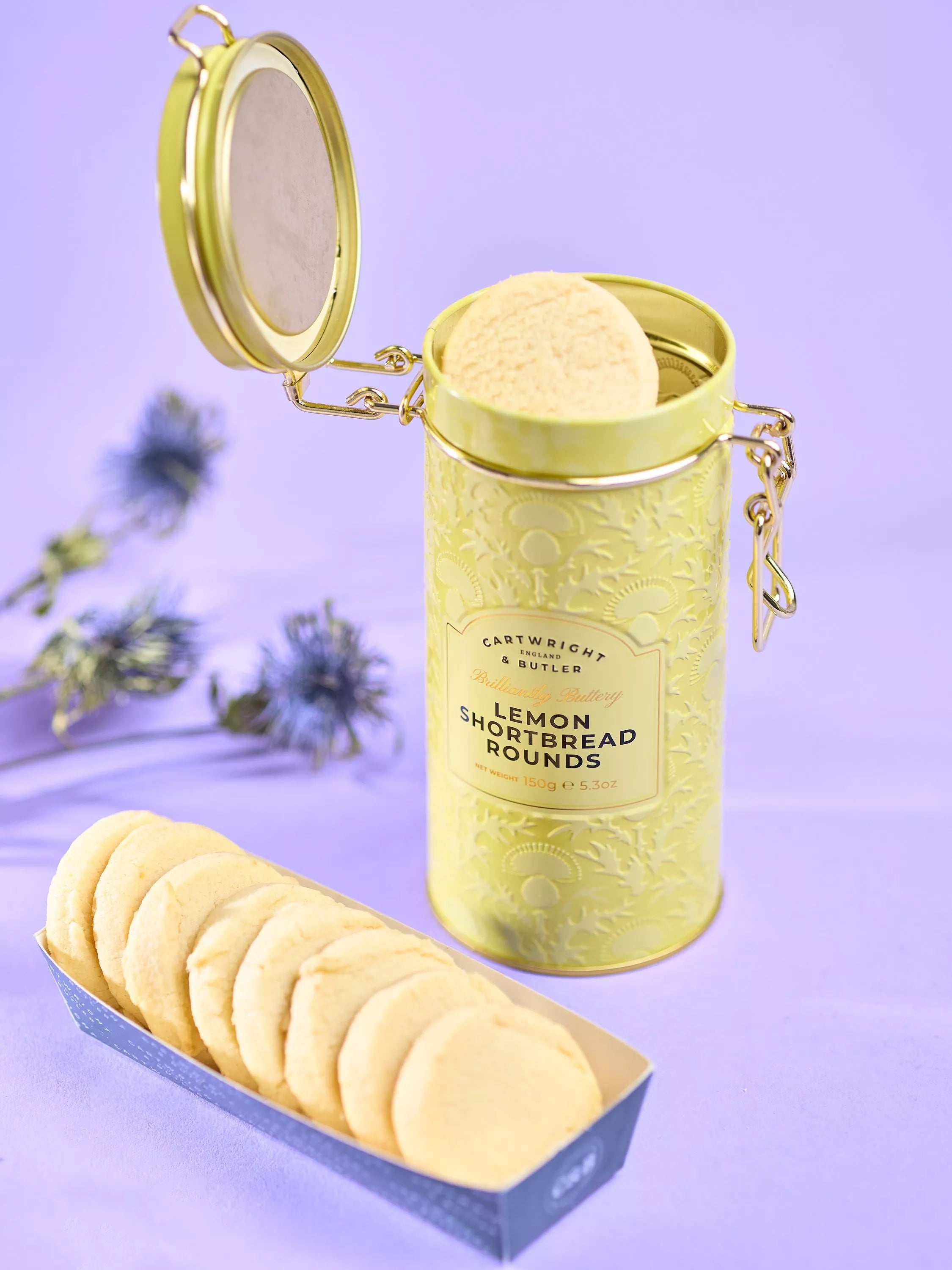 Cartwright & Butler Lemon Shortbread Rounds 150g - British product