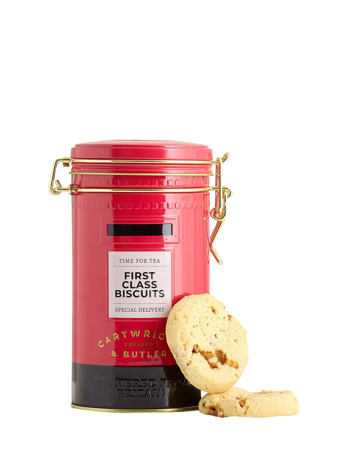 Cartwright & Butler salted caramel biscuit tin 200g, imported from the UK