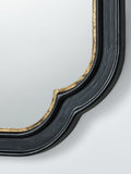 John Lewis heritage wood frame wall mirror, black, 50x50cm, UK version