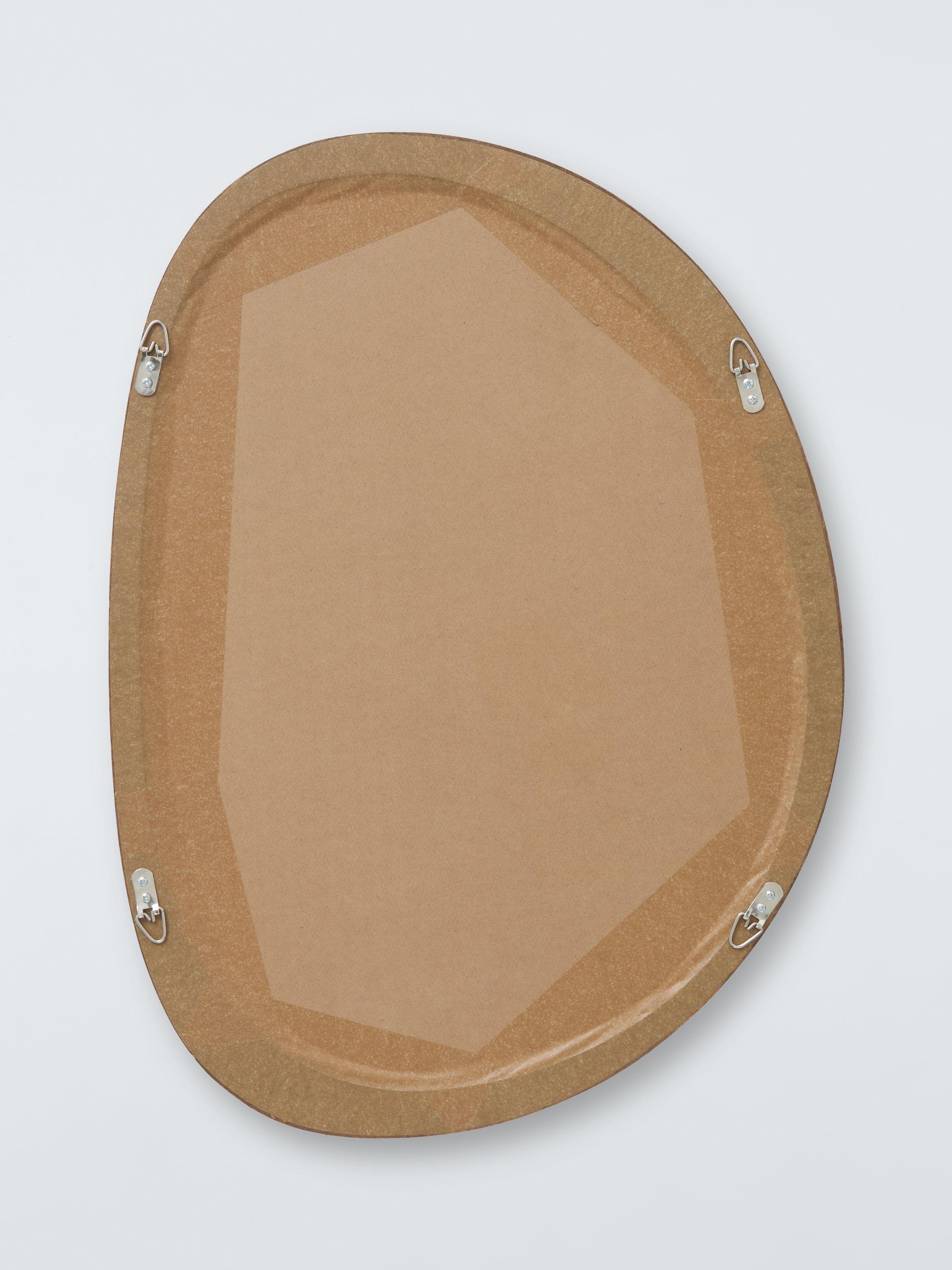 John Lewis mid-century circular wood wall mirror 75x55cm - British product