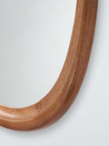John Lewis mid century round wall mirror walnut 69x62cm (British brand)