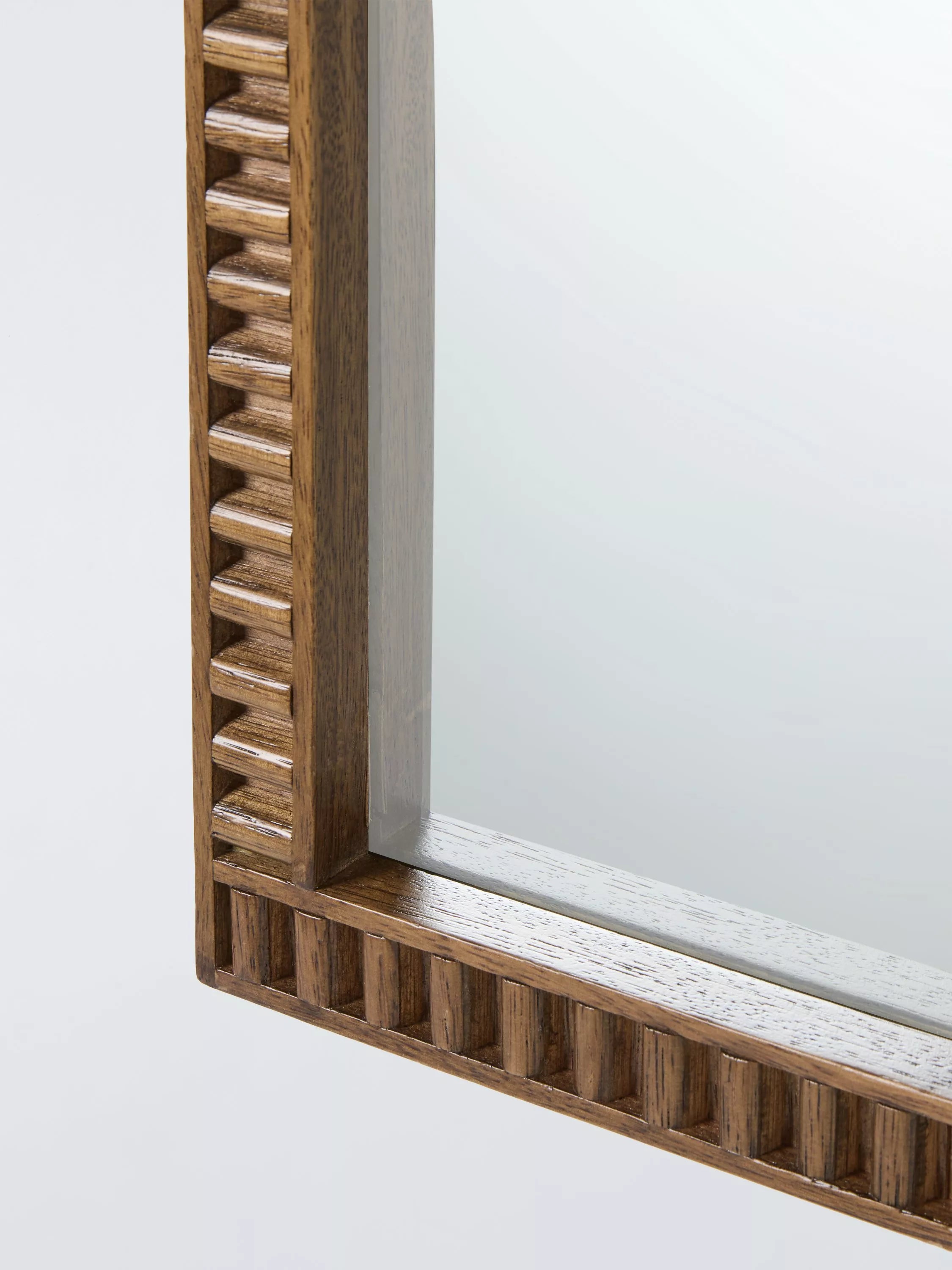 John Lewis step wood frame walnut wall mirror 70x50cm (British brand)