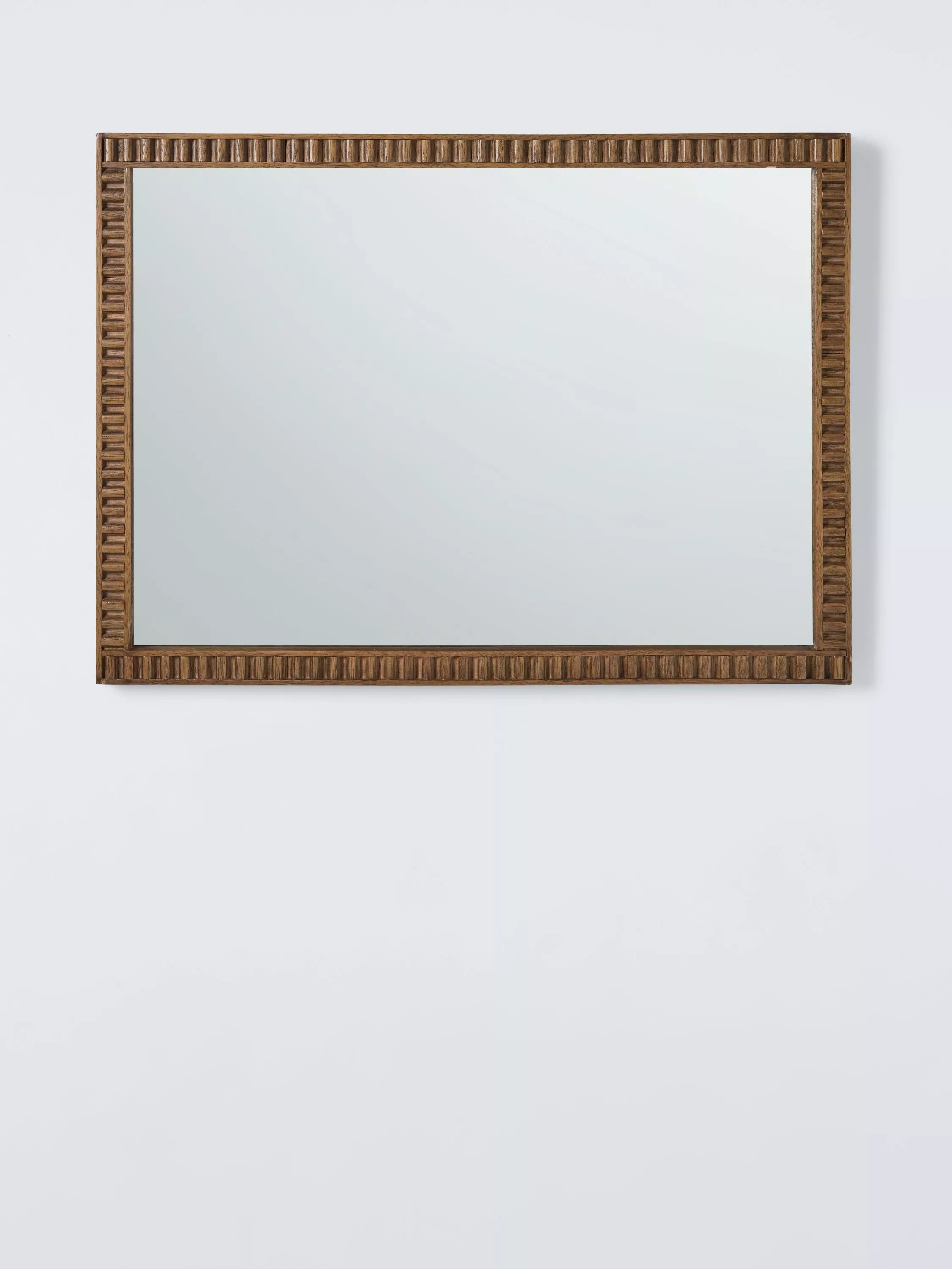 John Lewis step wood frame walnut wall mirror 70x50cm (British brand)