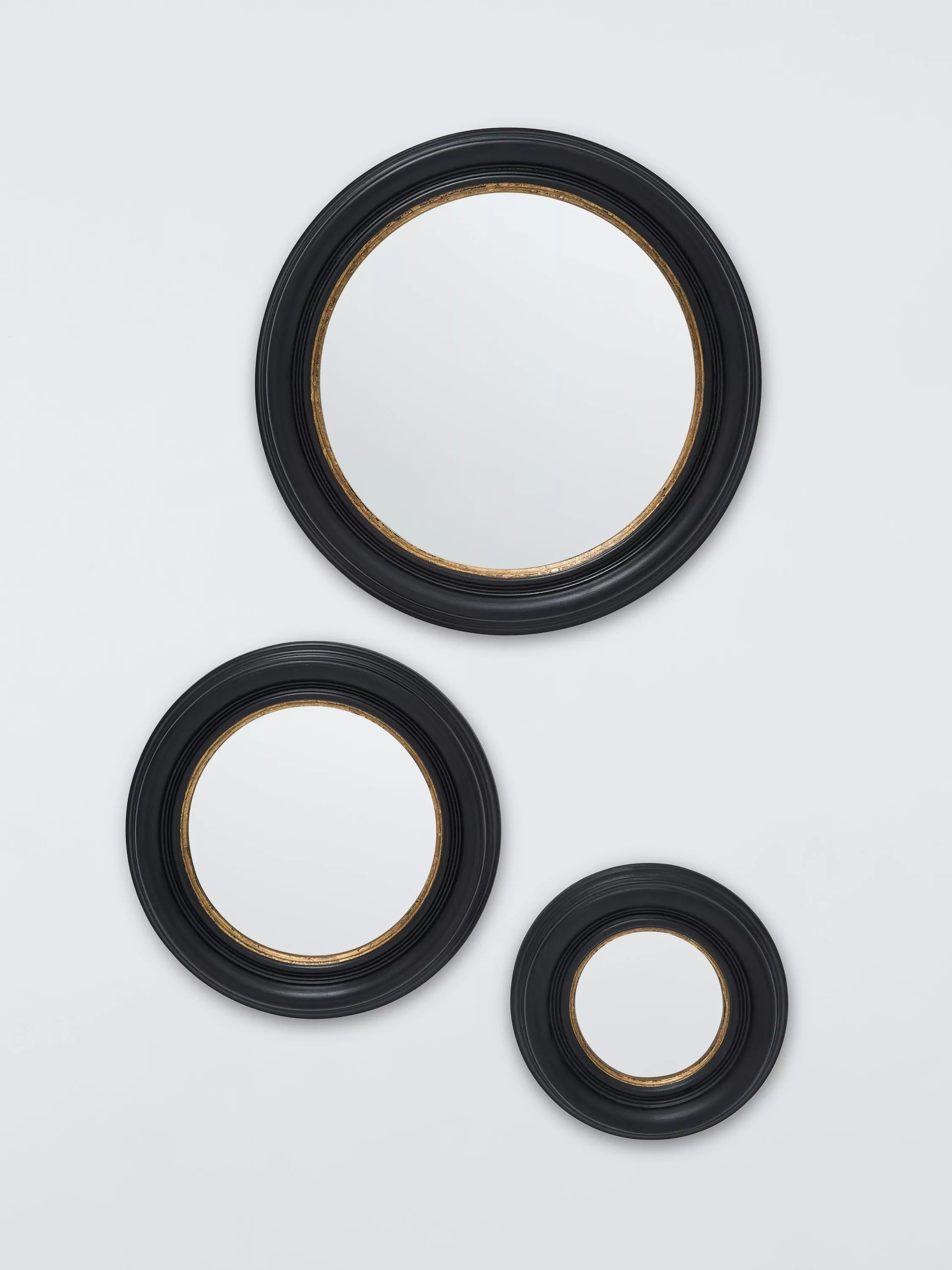 John Lewis wall mirror set black gold - British product