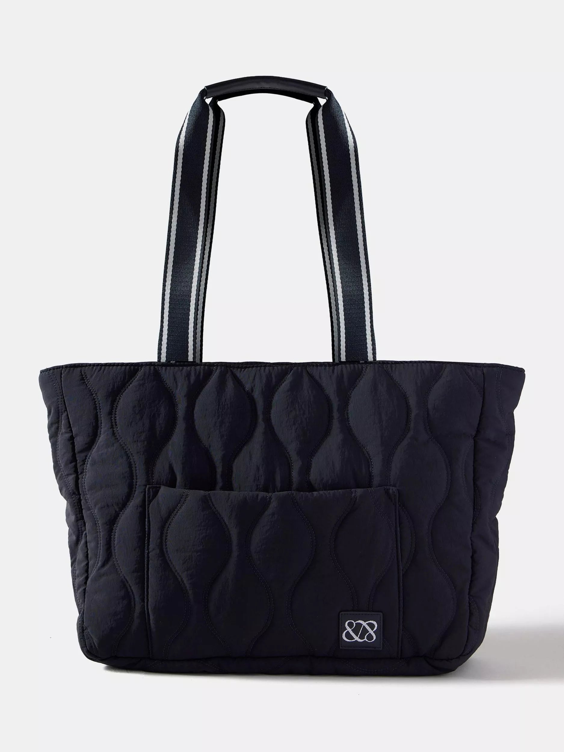 Mint Velvet blue quilted tote bag - British product