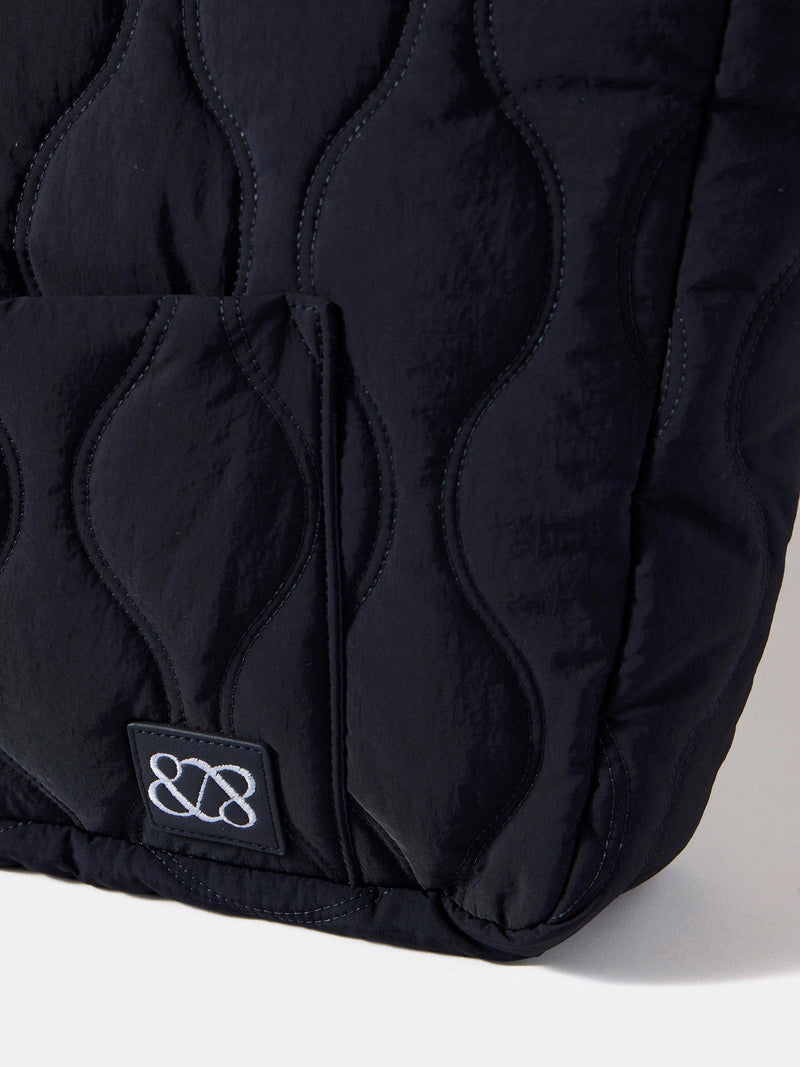 Mint Velvet blue quilted tote bag - British product