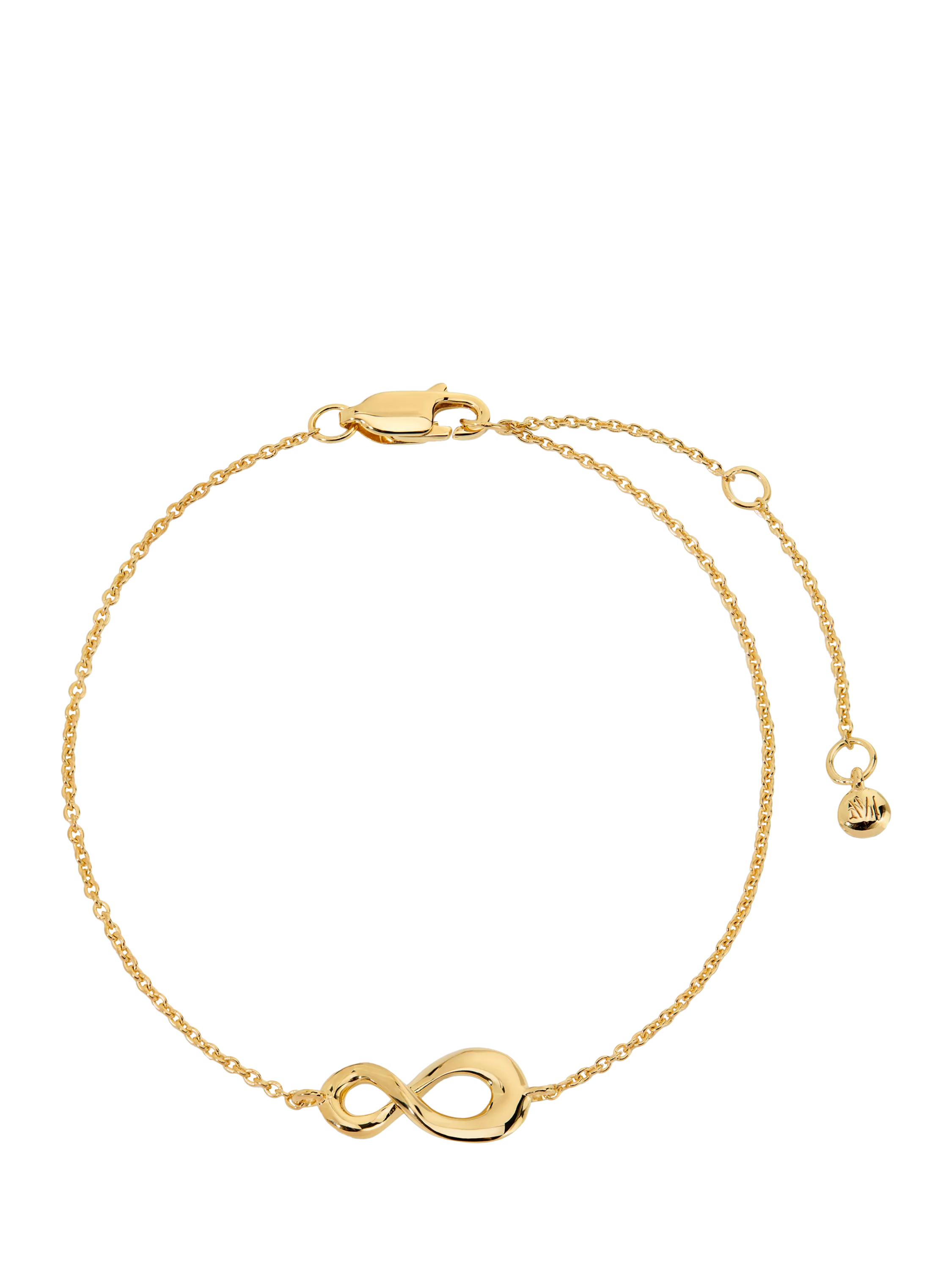 Monica Vinader Infinity chain bracelet gold plated vermeil - British product