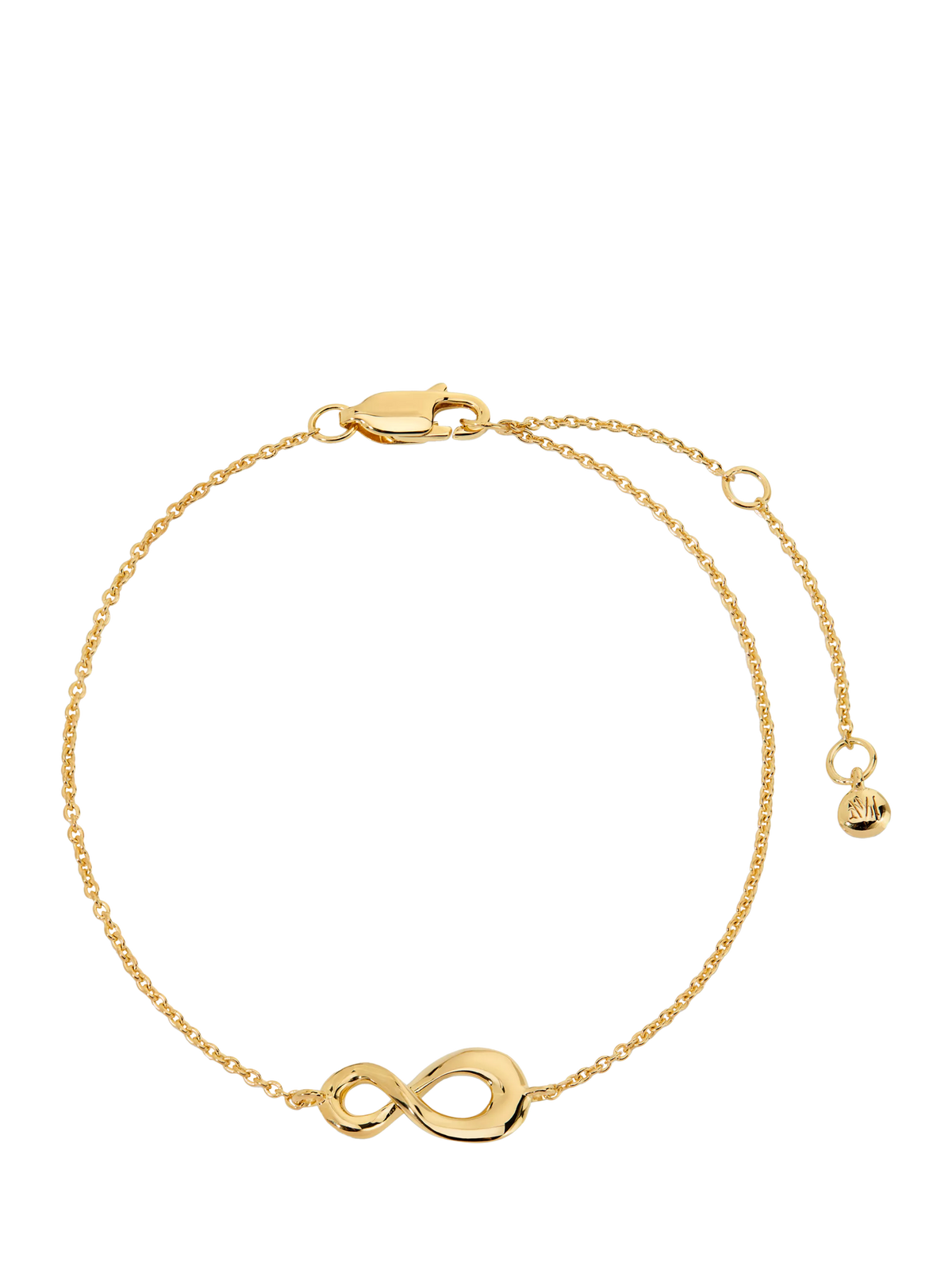 Monica Vinader Infinity chain bracelet gold plated vermeil - British product