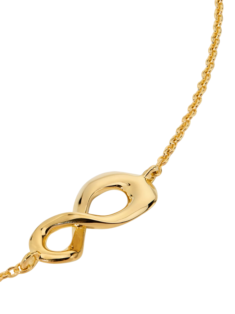 Monica Vinader Infinity chain bracelet gold plated vermeil - British product