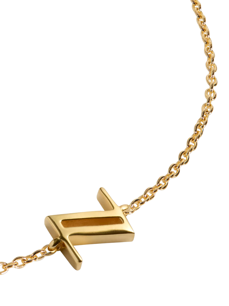 Monica Vinader gold Initial Z chain bracelet, UK version