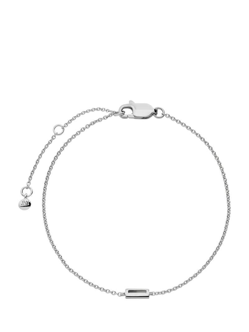 Monica Vinader Art Deco Initial Chain Bracelet Silver