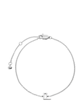 Monica Vinader Art Deco Initial Chain Bracelet Silver