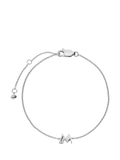 Monica Vinader Art Deco Initial Chain Bracelet Silver