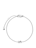 Monica Vinader Art Deco Initial Chain Bracelet Silver