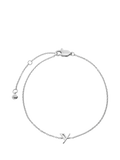 Monica Vinader Art Deco Initial Chain Bracelet Silver