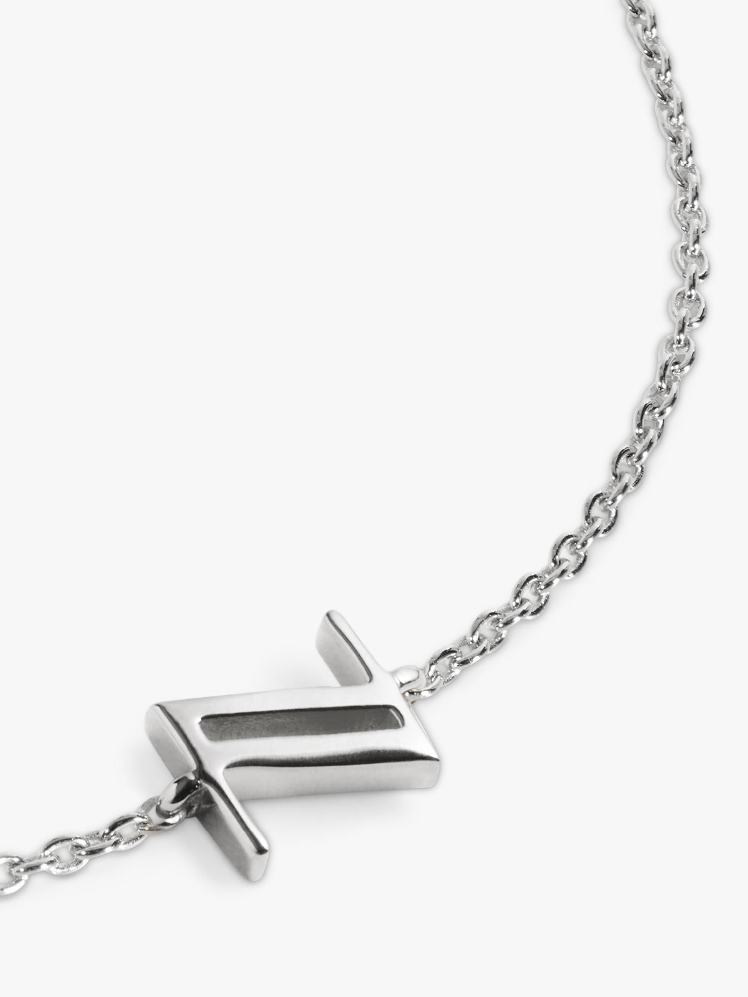 Monica Vinader initial Z silver chain bracelet, imported from the UK