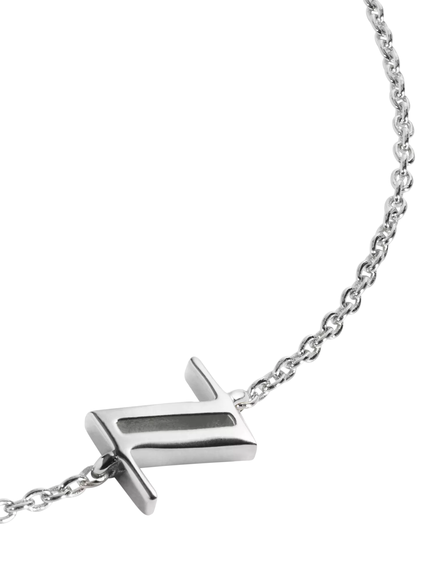 Monica Vinader initial Z silver chain bracelet, imported from the UK