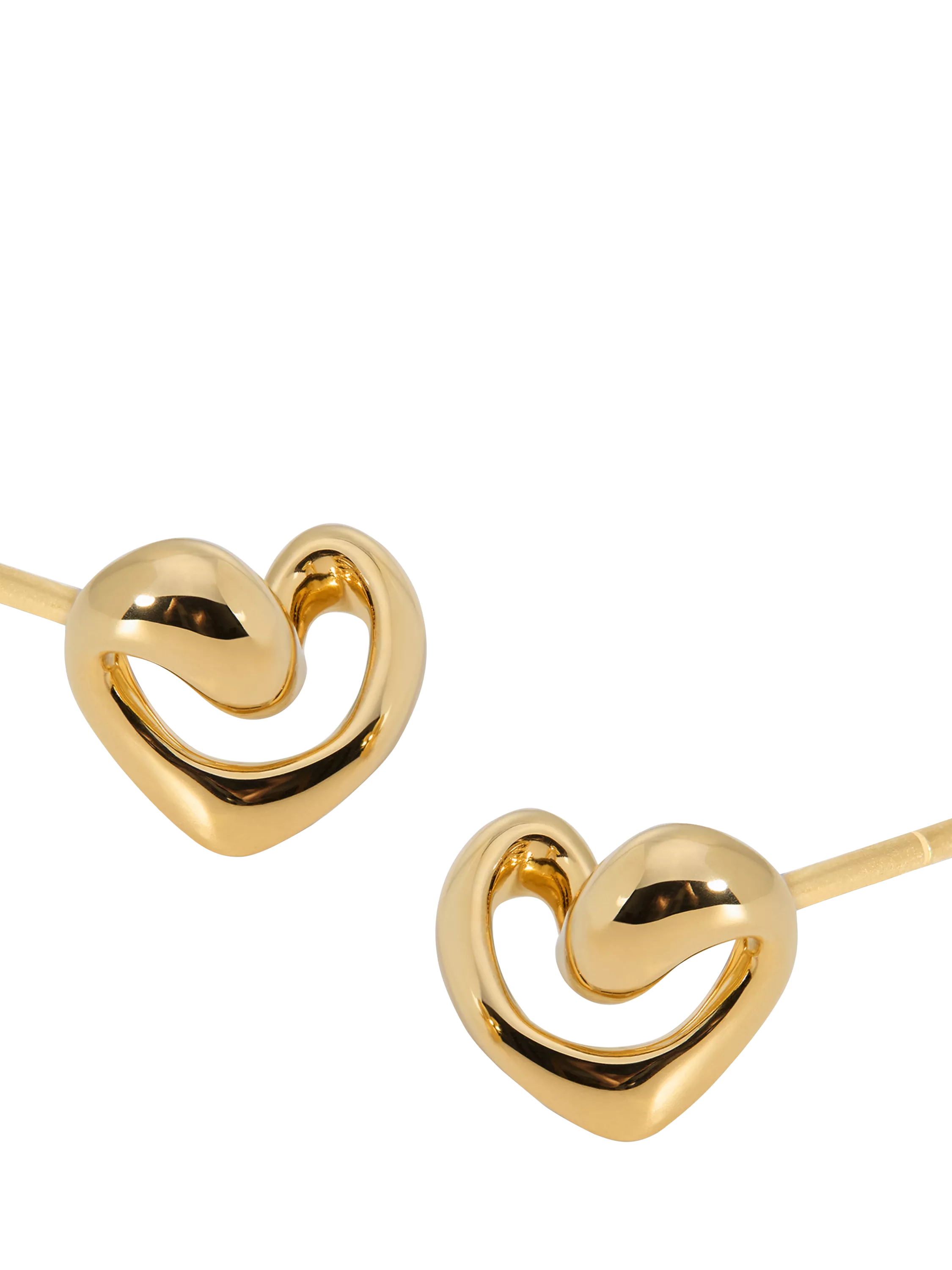Monica Vinader gold infinity heart stud earrings, UK version