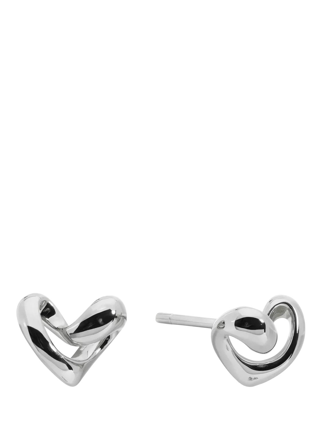 Monica Vinader Infinity Heart small stud earrings (British brand)