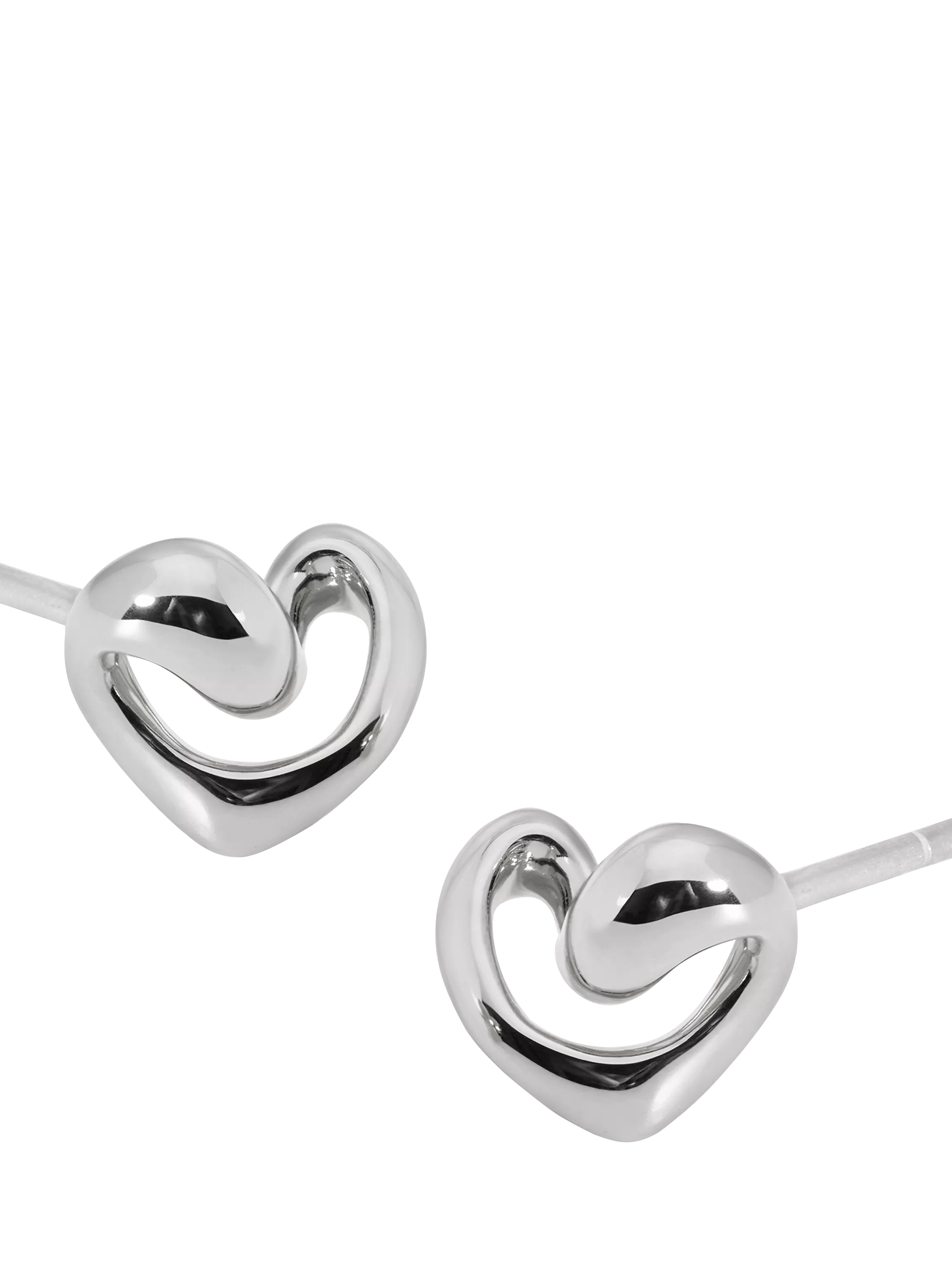 Monica Vinader Infinity Heart small stud earrings (British brand)
