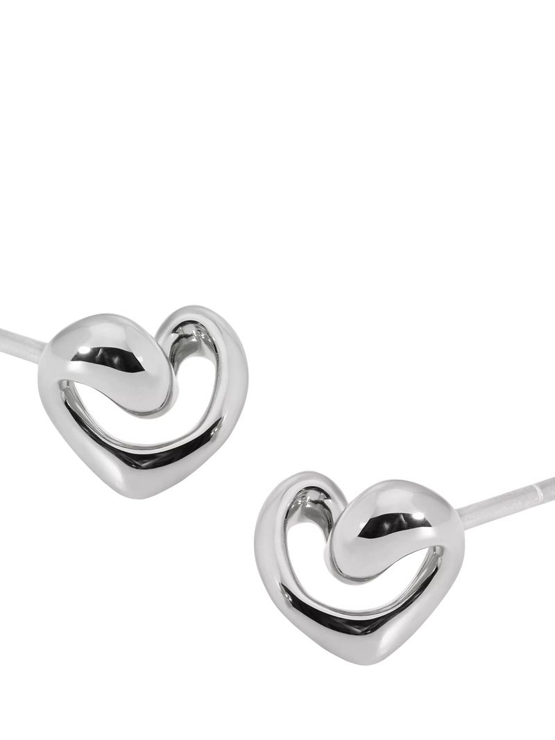 Monica Vinader Infinity Heart small stud earrings (British brand)
