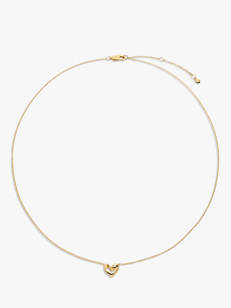 Monica Vinader Infinity Heart Necklace in Gold, UK version