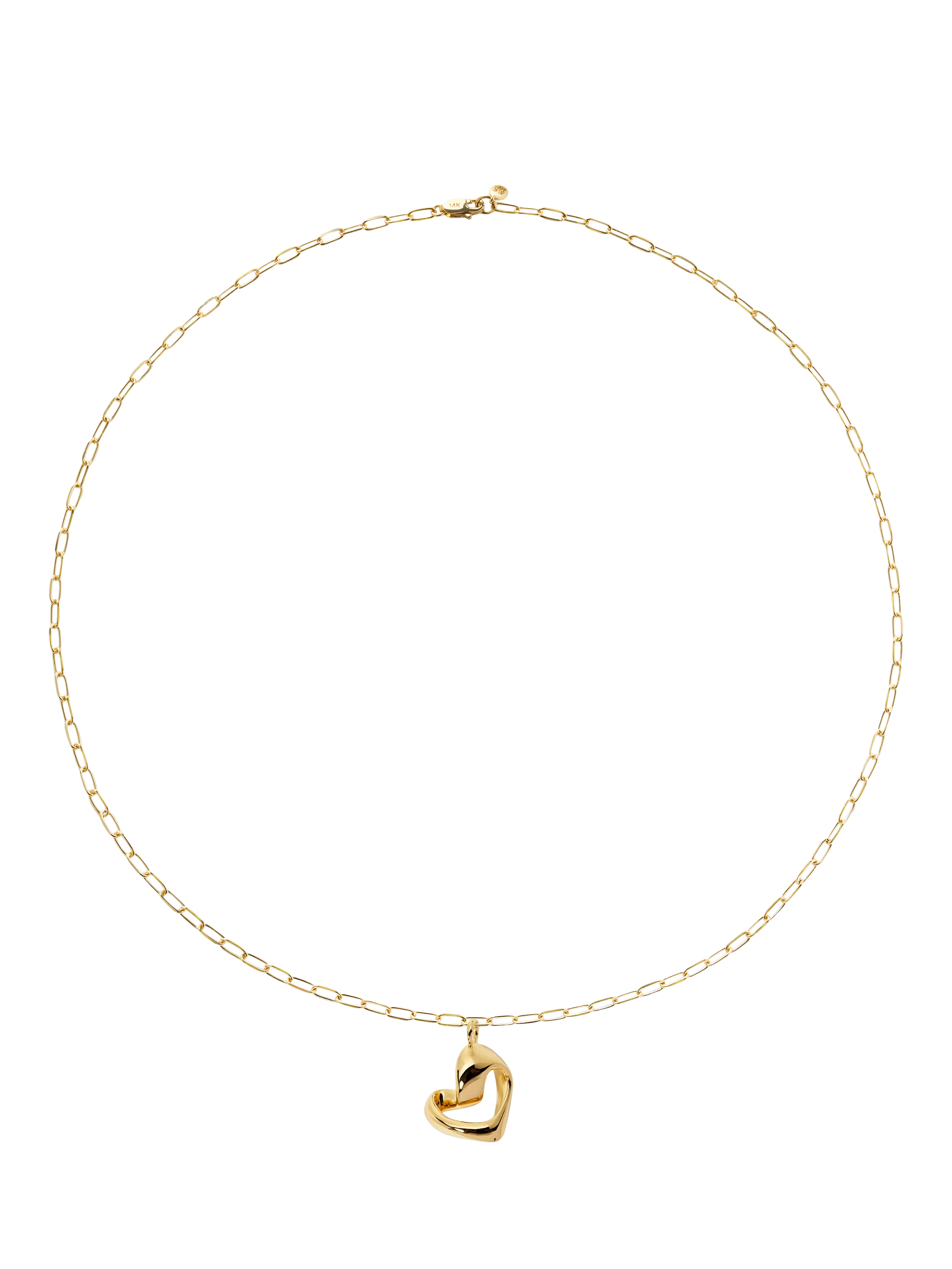Monica Vinader Infinity Heart gold pendant necklace (British brand)