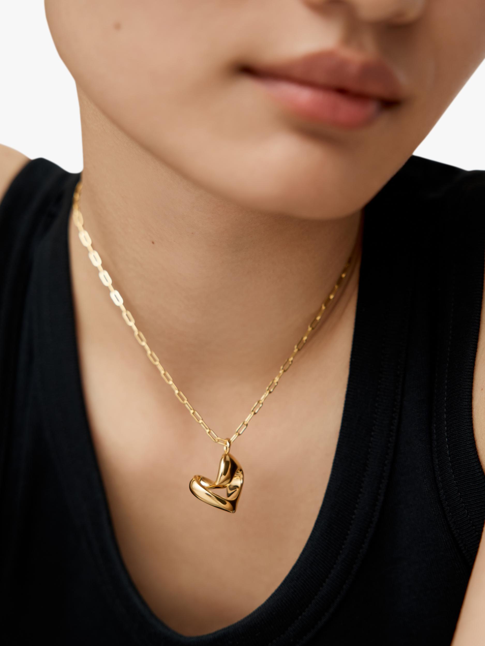 Monica Vinader Infinity Heart gold pendant necklace (British brand)