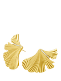 DPT Antwerp diamond fan stud earrings yellow gold plated (British brand)
