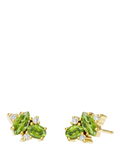 DPT Antwerp peridot diamond stud earrings, imported from the UK