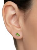 DPT Antwerp peridot diamond stud earrings, imported from the UK