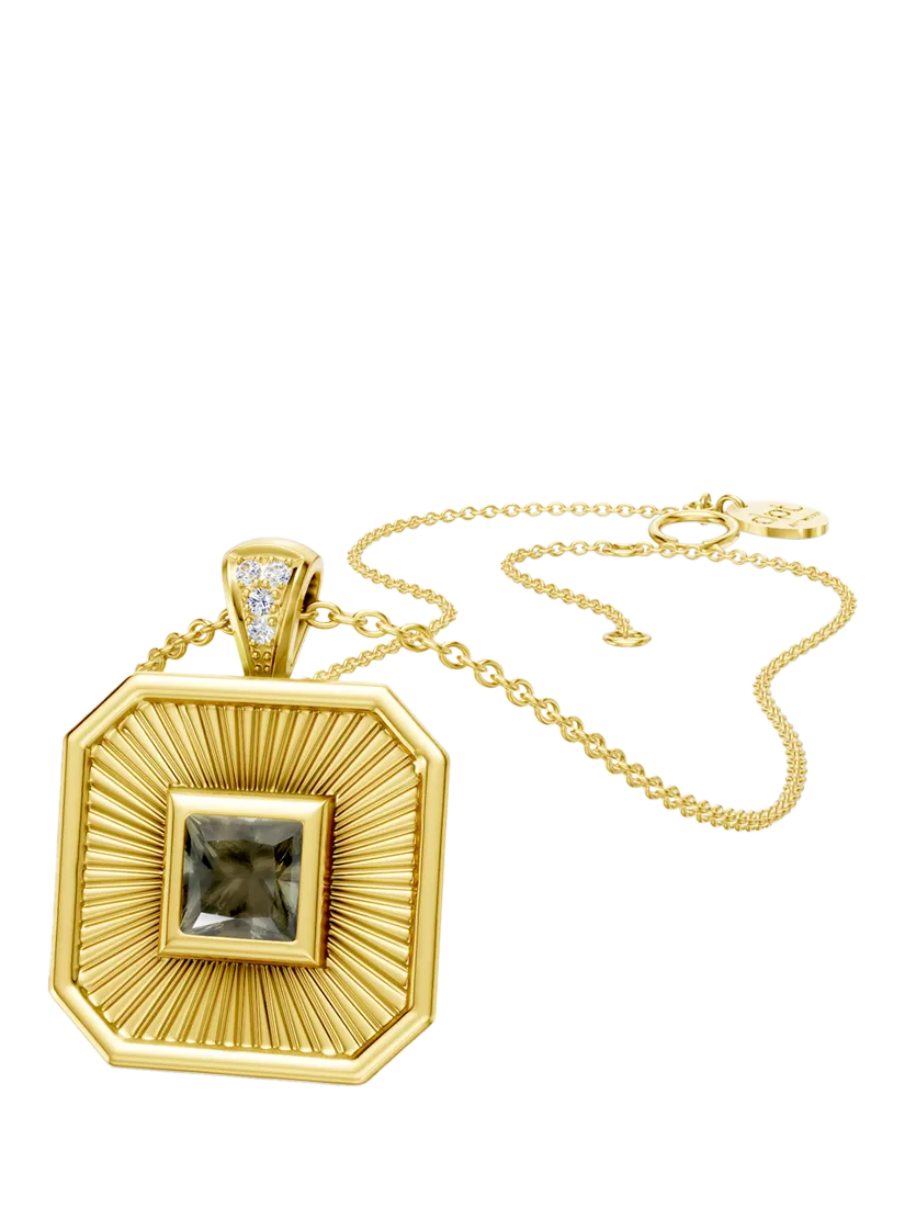 DPT Antwerp pendant necklace quartz diamond octagonal, UK version