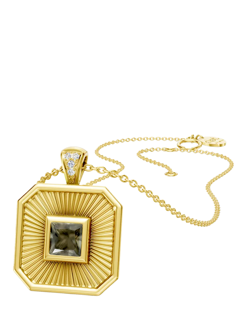 DPT Antwerp pendant necklace quartz diamond octagonal, UK version