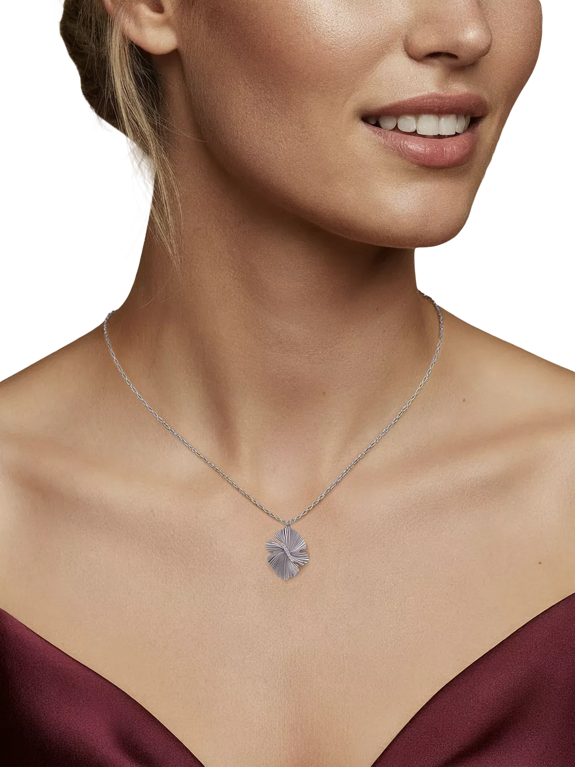 DPT Antwerp diamond fan pendant necklace, UK version