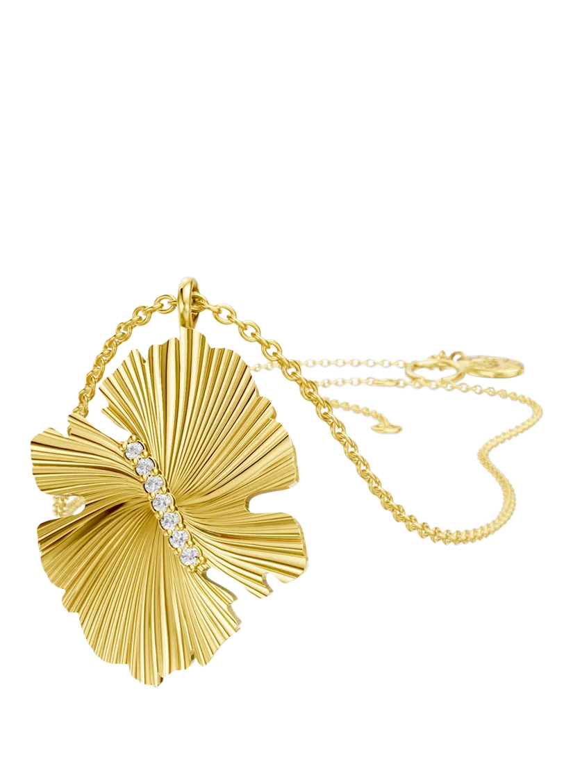 DPT Antwerp diamond fan pendant yellow gold plated, UK version