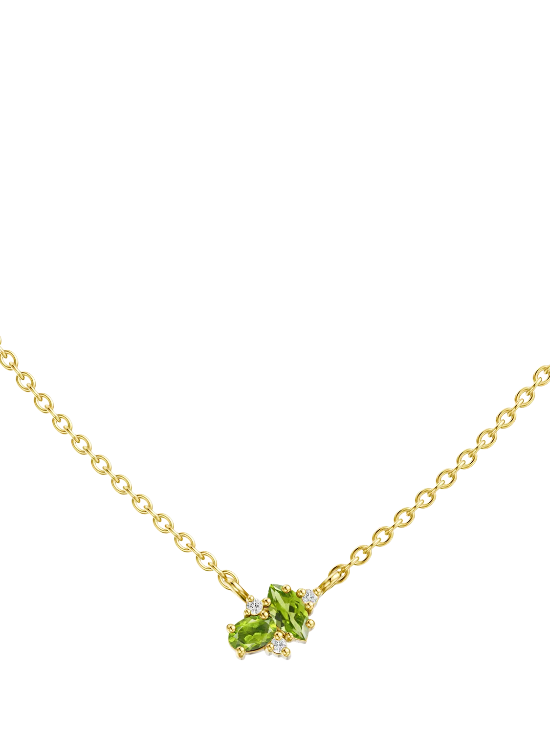 DPT Antwerp peridot diamond pendant necklace, UK version