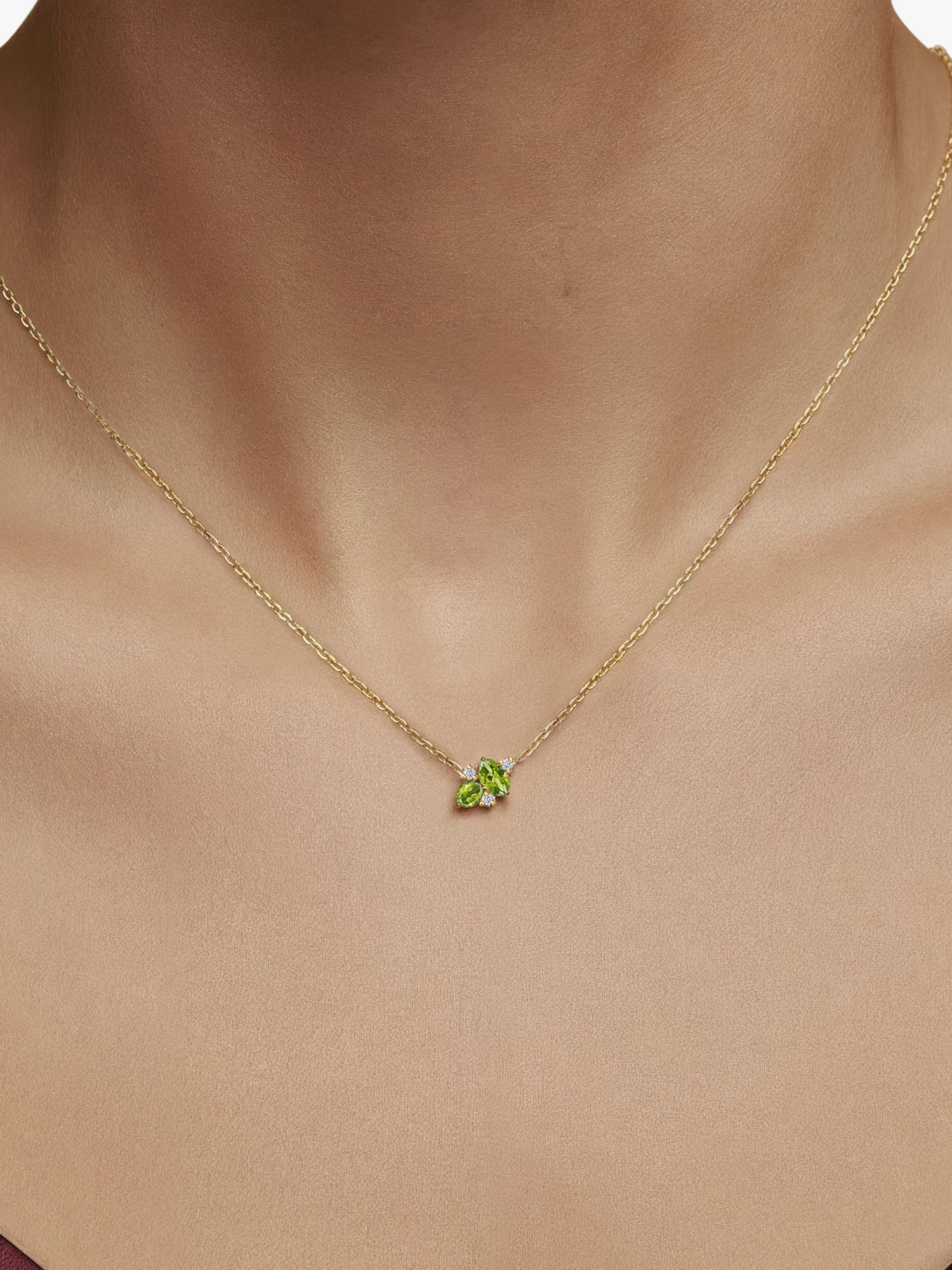 DPT Antwerp peridot diamond pendant necklace, UK version