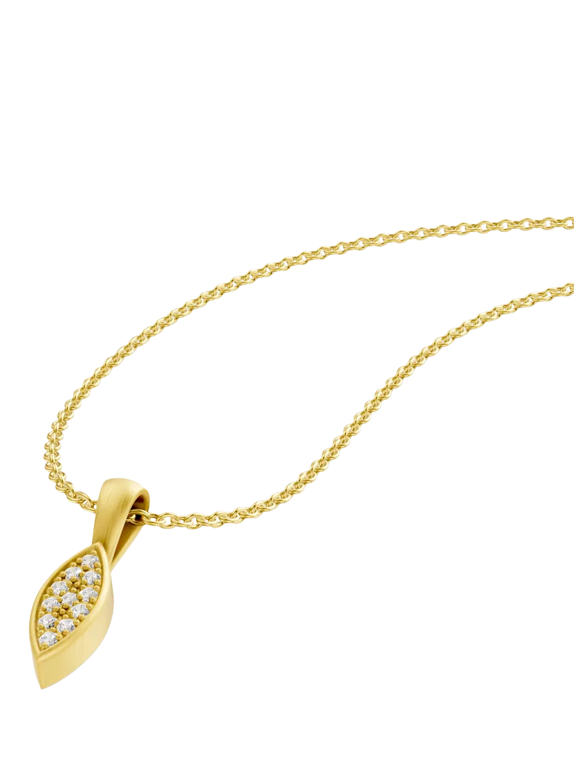 DPT Antwerp diamond marquise pendant necklace (British brand)