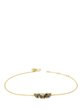 DPT Antwerp quartz and diamond chain bracelet yellow gold plated, imported from the UK