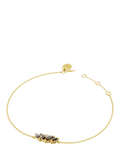 DPT Antwerp quartz and diamond chain bracelet yellow gold plated, imported from the UK