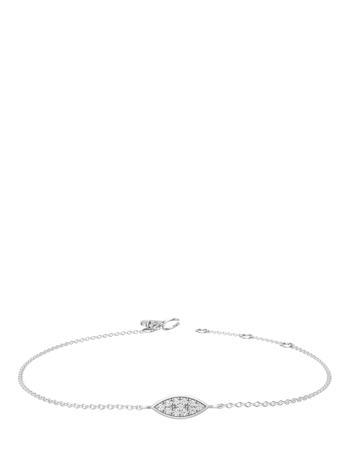 DPT Antwerp diamond marquise chain bracelet sterling silver - British product