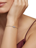 DPT Antwerp diamond marquise chain bracelet sterling silver - British product