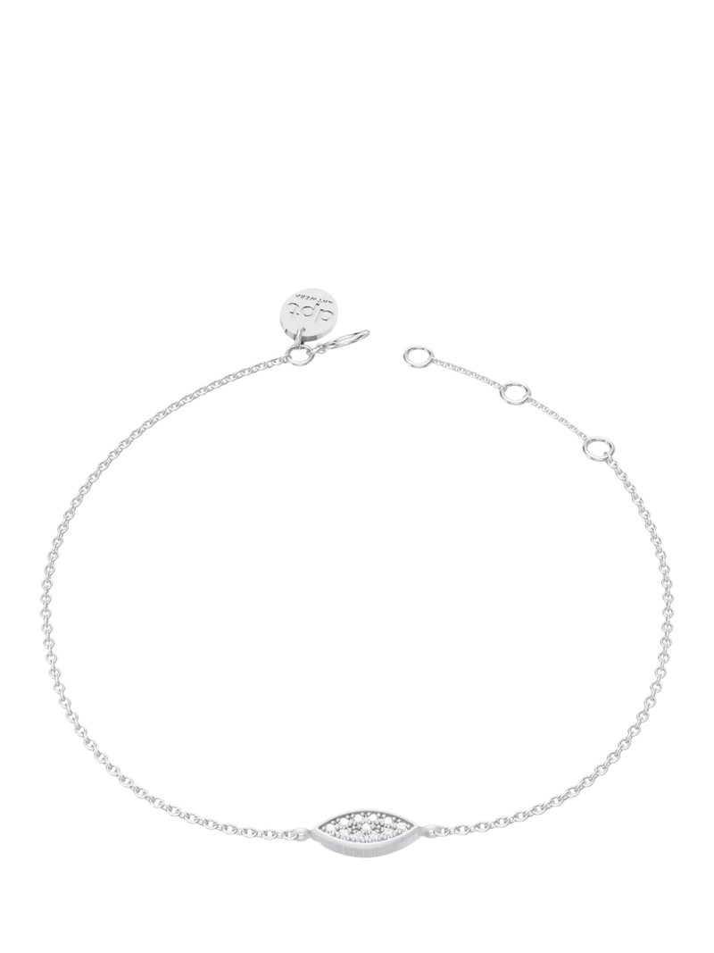 DPT Antwerp diamond marquise chain bracelet sterling silver - British product