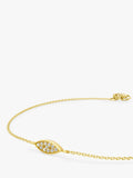 DPT Antwerp diamond marquise chain bracelet gold plated 11 diamonds (British brand)