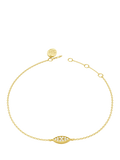 DPT Antwerp diamond marquise chain bracelet gold plated 11 diamonds (British brand)