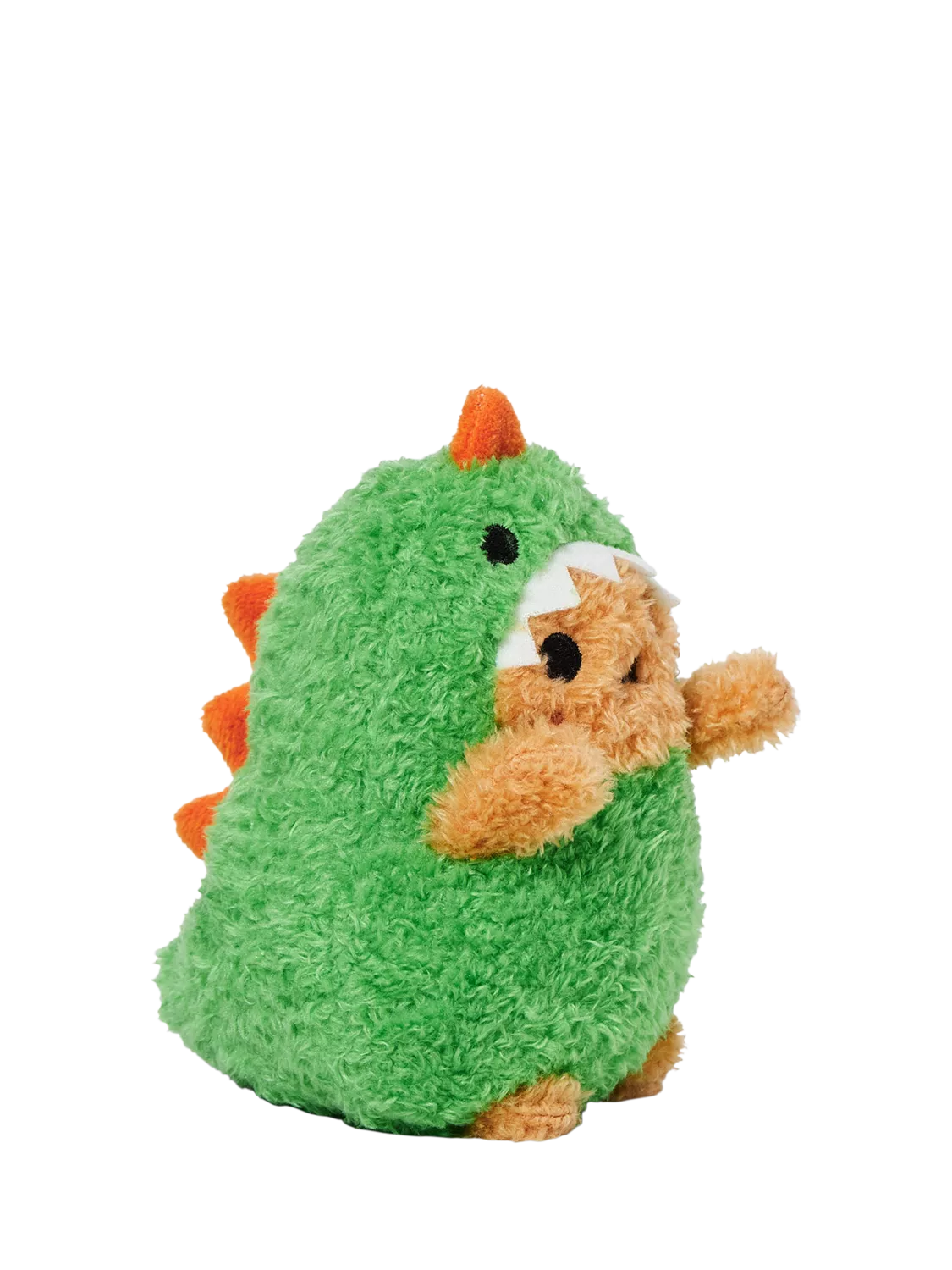 Noodoll Ricespud Ricedino soft toy, green dinosaur plush (British brand)