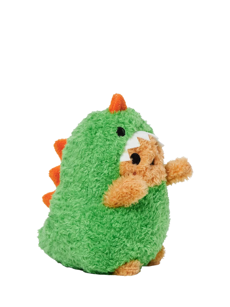 Noodoll Ricespud Ricedino soft toy, green dinosaur plush (British brand)