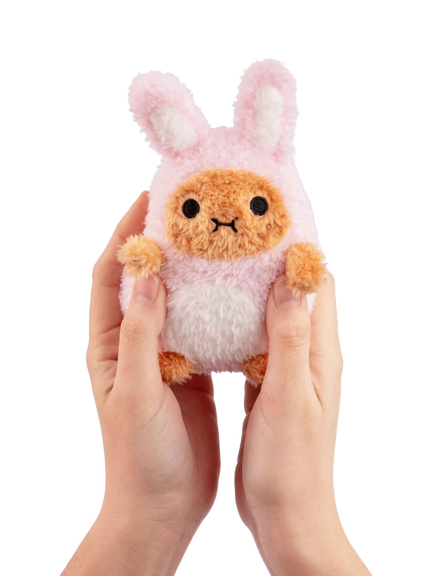 Noodoll Ricespud pink rabbit plush toy (British brand)