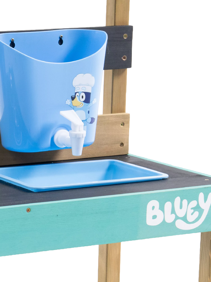 TP Toys Bluey wooden mud kitchen outdoor playset, imported from the UK